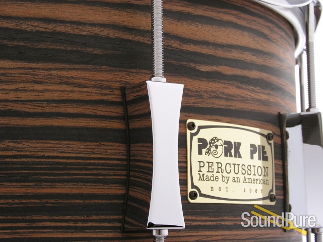 Pork Pie 8x14 Maple Snare Drum-Macassar Ebony Veneer — image 6