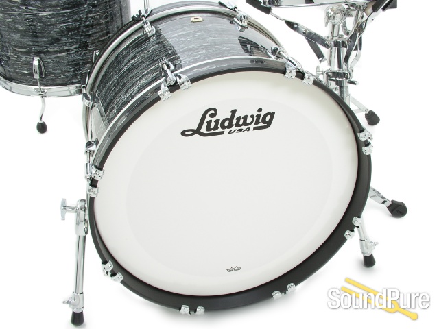 Ludwig 3pc Classic Maple Drum Set Vintage Black Oyster — image 9
