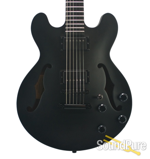 Eastman T184MX-LS Black Semi-Hollow #10455113 - Used — image 1