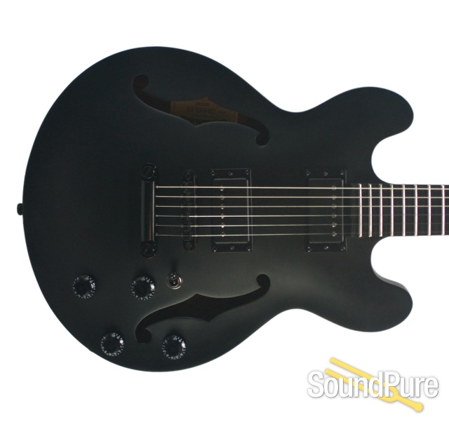 Eastman T184MX-LS Black Semi-Hollow #10455113 - Used — image 2
