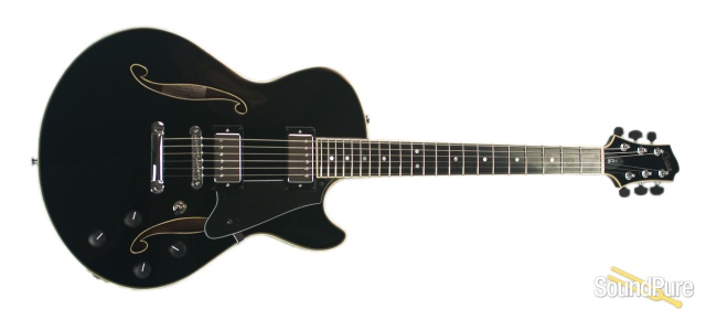 Comins GCS-1ES Black Semi-Hollow Electric #112092 — image 4