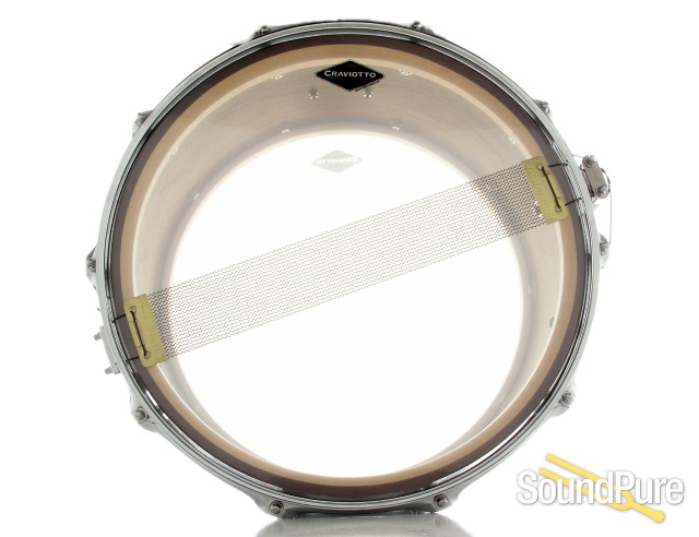 Craviotto 8x14 Walnut Inlay Custom Snare Drum — image 3