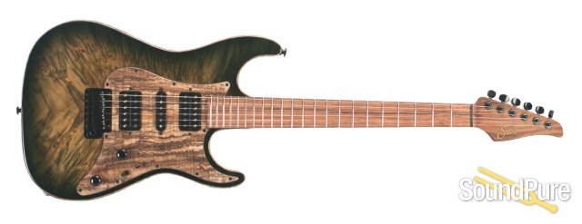 Suhr Standard Custom Waterfall Trans Green Burst HSH #30391 — image 4