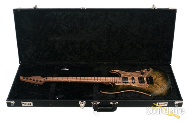 Suhr Standard Custom Waterfall Trans Green Burst HSH #30391 — image 7