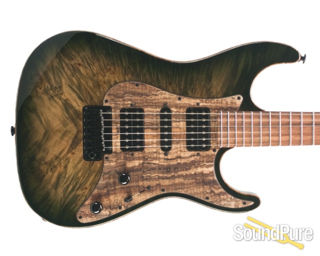 Suhr Standard Custom Waterfall Trans Green Burst HSH #30391 — image 8