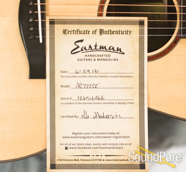 Eastman AC722CE Grand Auditorium Acoustic #12656066 — image 7