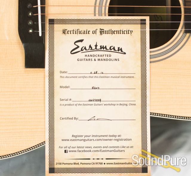 Eastman E20D Adirondack/Rosewood Acoustic #12655239 — image 8