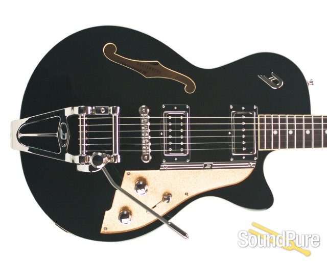 Duesenberg Starplayer TV Black Semi-Hollow Electric #161098 — image 8