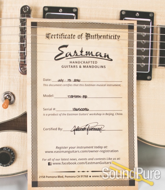 Eastman T184MX-BD Blonde Thinline Electric #13650096 — image 6
