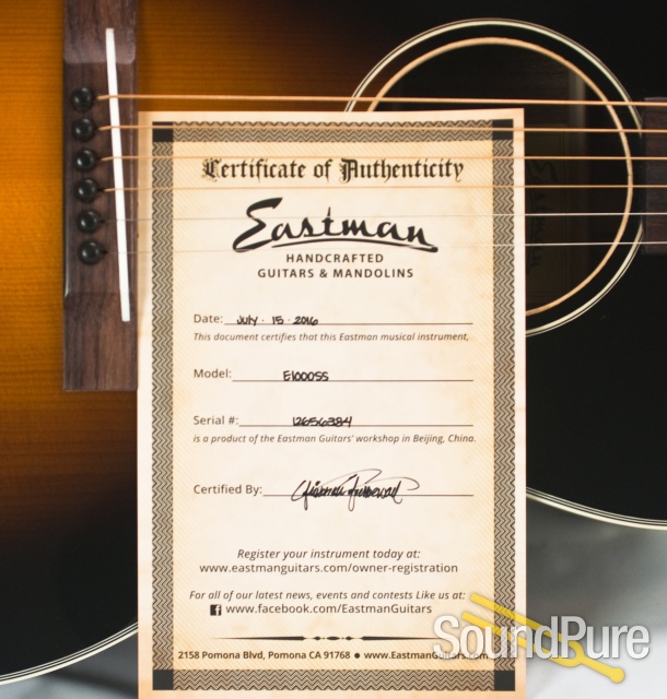 Eastman E10OOSS Adirondack/Mahogany Acoustic #12656384 — image 8