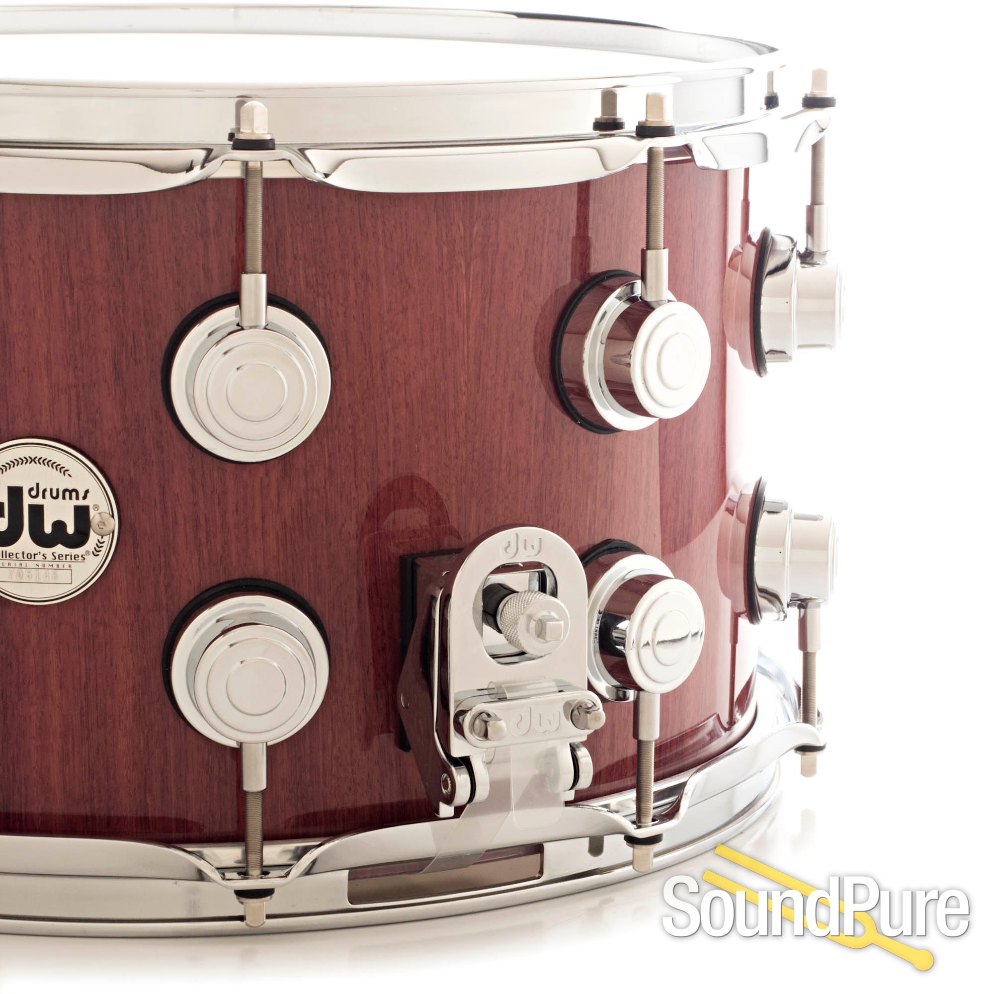 DW 8x Collectors Series Purpleheart Snare Drum   Soundpure.com
