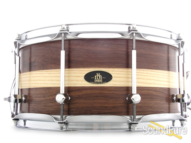 RBH 6.5x14 Prestige Walnut w/ Ash Inlay Snare Drum