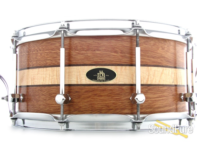 RBH 6.5x14 Prestige Mahogany w/ Maple Inlay Snare Drum