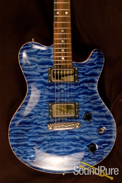 Huber Dolphin II Mediterranean Blue Electric Guitar — image 5