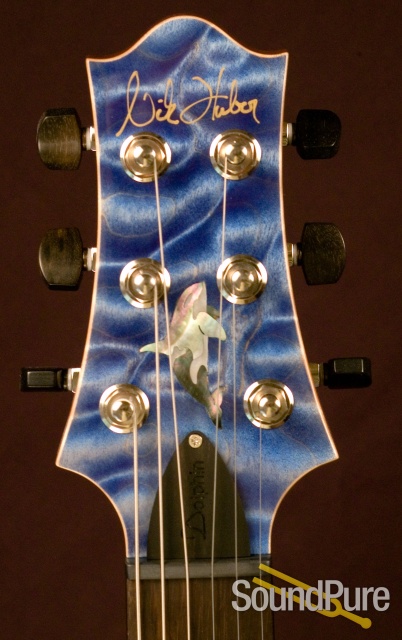 Huber Dolphin II Mediterranean Blue Electric Guitar — image 7