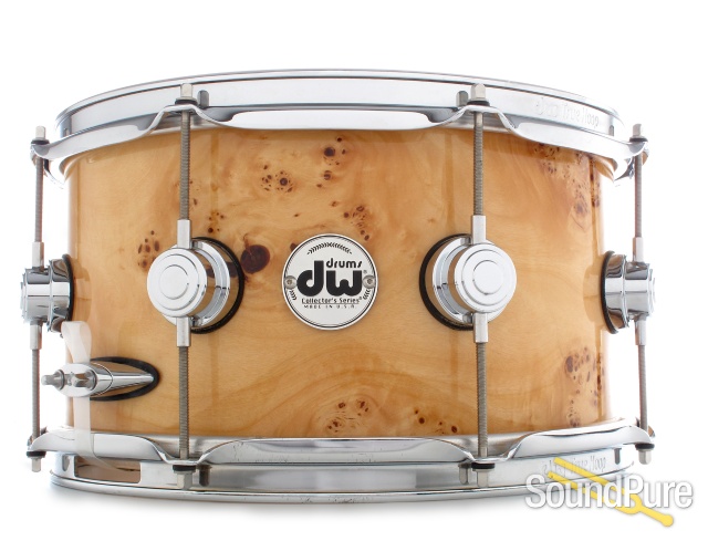 DW 7x13 Collectors Exotic Maple Snare Drum-Mapa Burl — image 1