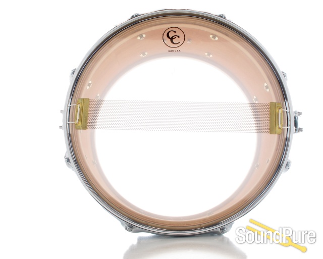 C&C Drums Custom 7.25x14 Snare Drum-Black Paua Abalone Tube — image 3
