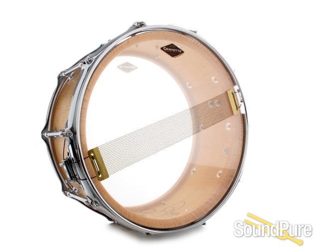 Craviotto 6.5x14 Curly Maple Custom Snare Drum Satin Finish — image 4