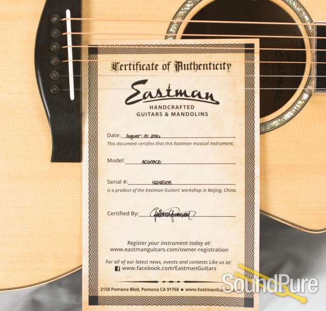 Eastman AC608CE Grand Concert AC/Elec Guitar #10245108 — image 8