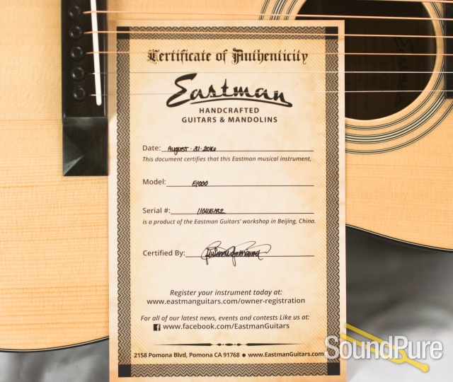 Eastman E10OO Adirondack/Mahogany Acoustic #11045182 — image 8