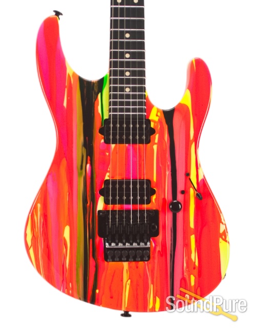 Suhr 80's Shred MKII Neon Drip Electric Guitar #JST6P8D — image 1