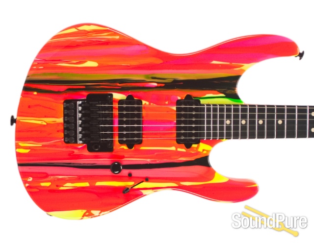 Suhr 80's Shred MKII Neon Drip Electric Guitar #JST6P8D — image 8