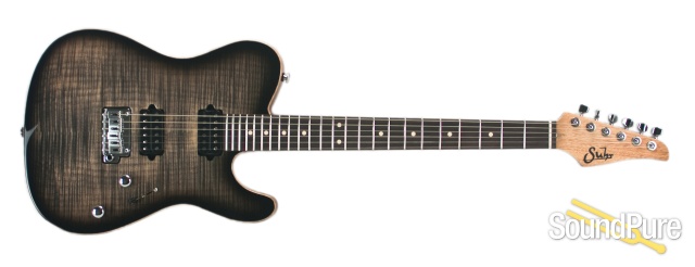 Suhr Modern T 24 Pro Trans Charcoal Burst HH Electric Guitar — image 3