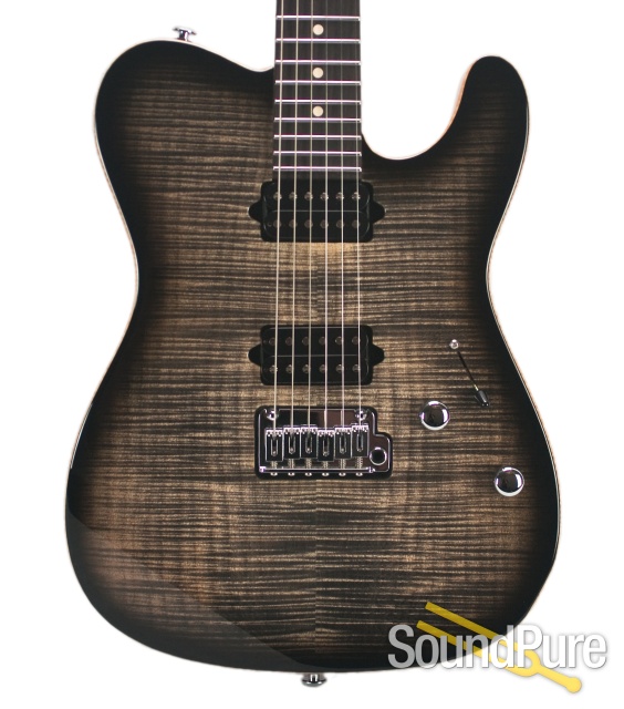 Suhr Modern T 24 Pro Trans Charcoal Burst HH Electric Guitar — image 1