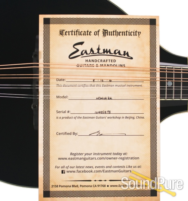 Eastman MD404 Spruce/Mahogany A-Style Mandolin #10456273 — image 7
