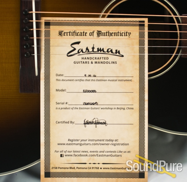 Eastman E20OOSS Addy/RW Acoustic #13656691 — image 7