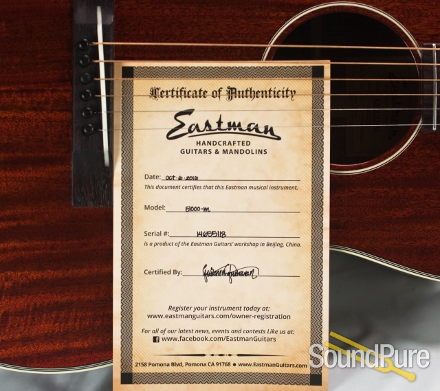 Eastman E10OO-M Mahogany Acoustic Guitar #14655118 — image 8