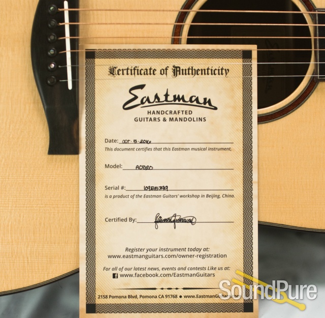Eastman AC520 Englemann Spruce/Mahogany Acoustic #10955799 — image 8