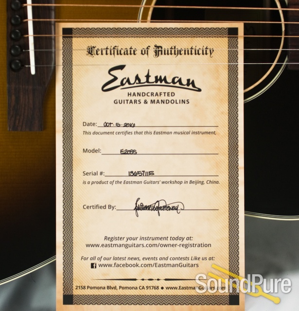 Eastman E20SS Adirondack/Rosewood Dreadnought #13657115 — image 8