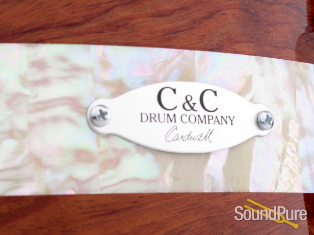 C&C Drums Custom 6x14 Maple/Gum Snare Drum-Bubinga Abalone — image 2