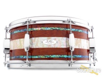 C&C Drums Custom 6x14 Maple/Gum Snare Drum-Bubinga Abalone
