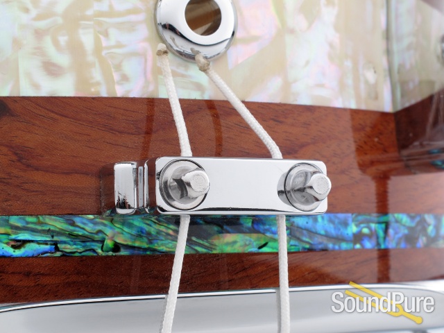 C&C Drums Custom 6x14 Maple/Gum Snare Drum-Bubinga Abalone — image 4