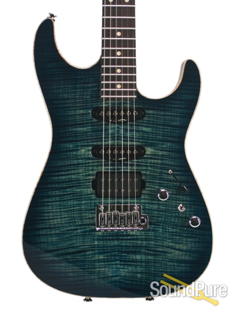 Anderson Drop Top Arctic Blue Burst w/ Binding #11-25-16P — image 1