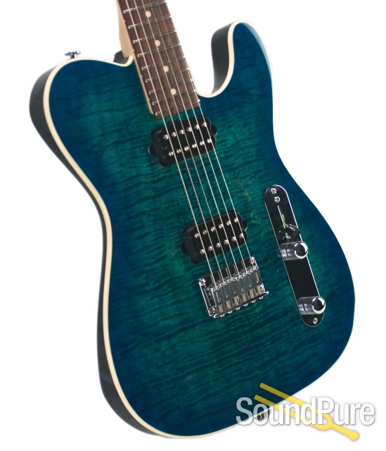 Suhr Classic T Aqua Blue Burst HH IRW Electric #22354 - Used — image 6