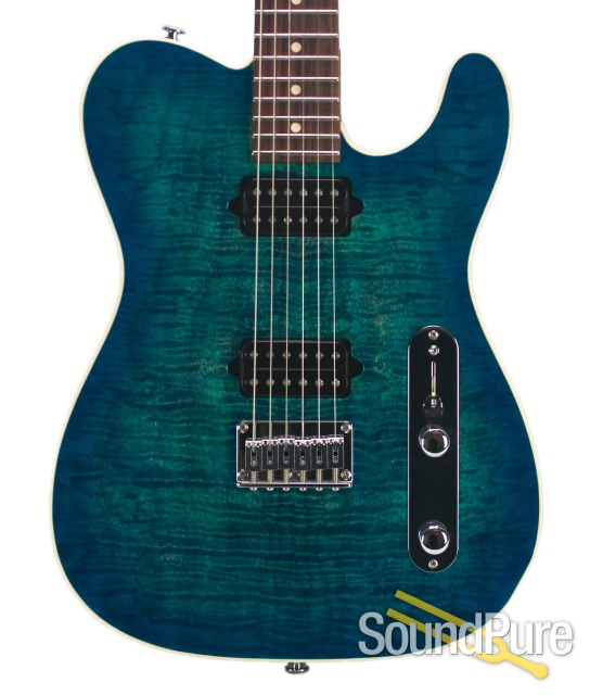 Suhr Classic T Aqua Blue Burst HH IRW Electric #22354 - Used — image 1
