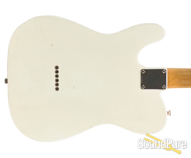Mario Guitars T-Style Olympic White Relic w/ Pinup #1116220 — image 6
