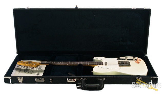 Mario Guitars T-Style Olympic White Relic w/ Pinup #1116220 — image 8