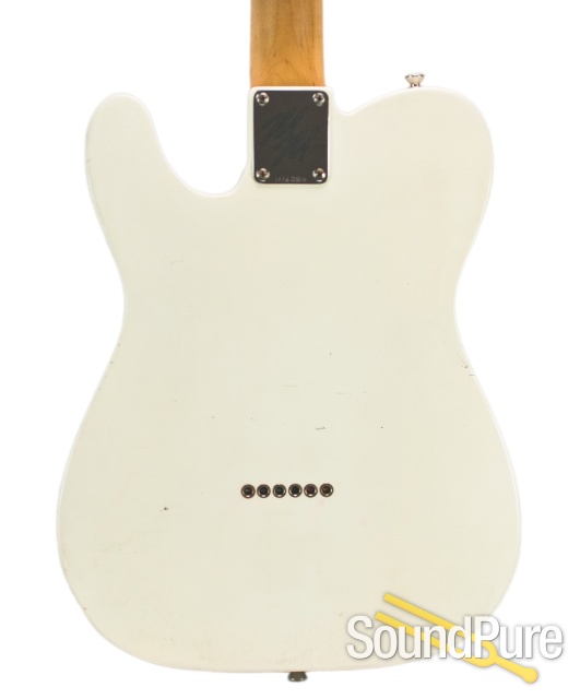 Mario Guitars T-Style Olympic White Relic w/ Pinup #1116220 — image 10