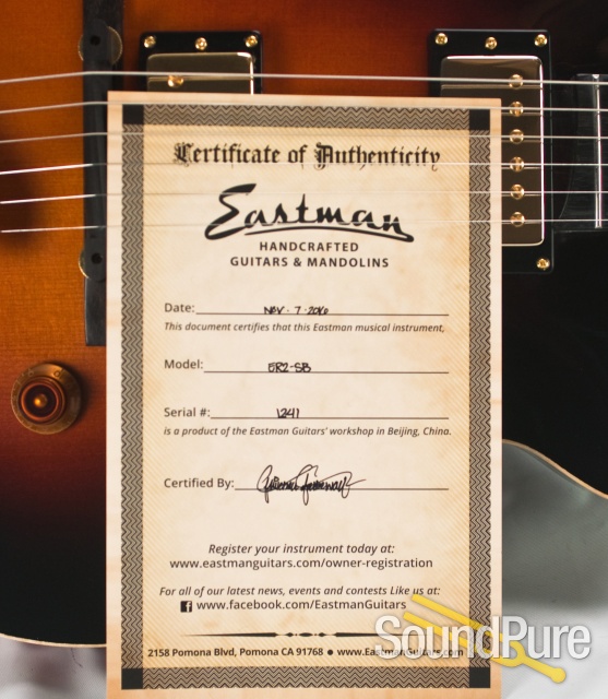 Eastman El Rey ER2-SB Deluxe Jazz Sunburst Archtop #1241 — image 5