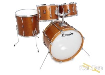 Premier 4pc 1970s Mahogany Drum Set Natural Satin