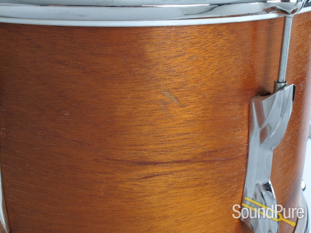 Premier 4pc 1970s Mahogany Drum Set Natural Satin — image 13