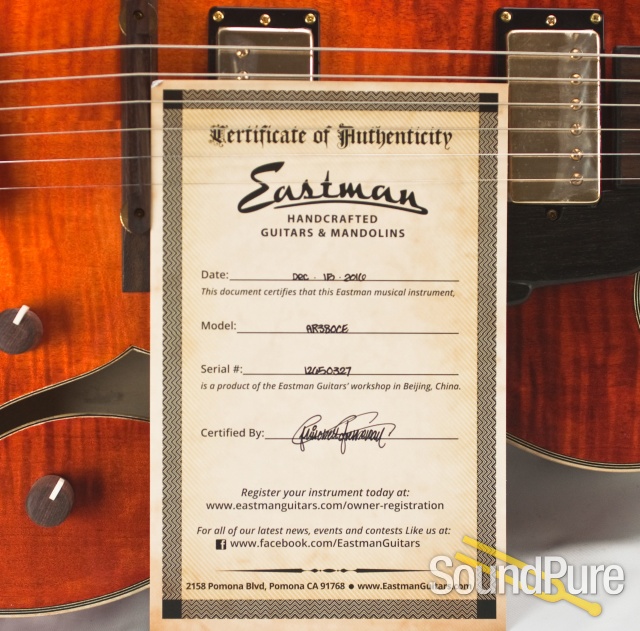 Eastman AR380CE-HB John Pisano Signature Archtop #12650327 — image 8