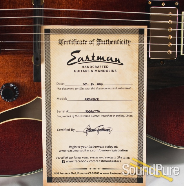 Eastman AR503CE Spruce/Maple Archtop #15650174 — image 8