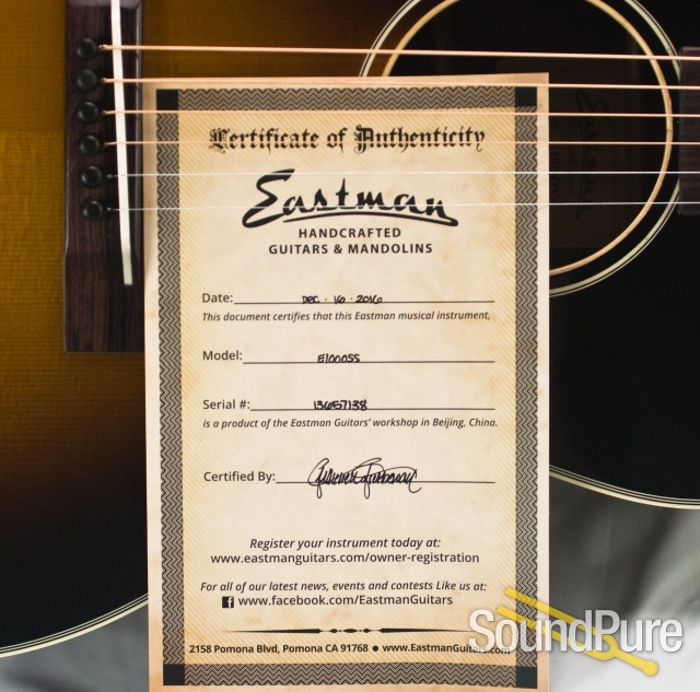 Eastman E10OOSS Adirondack/Mahogany Acoustic #13657138 — image 8