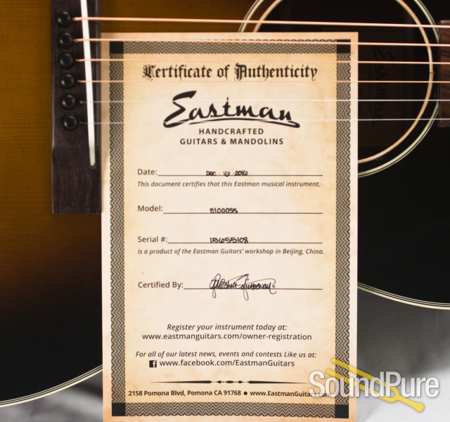 Eastman E10OOSS Adirondack/Mahogany Acoustic #15655108 — image 8