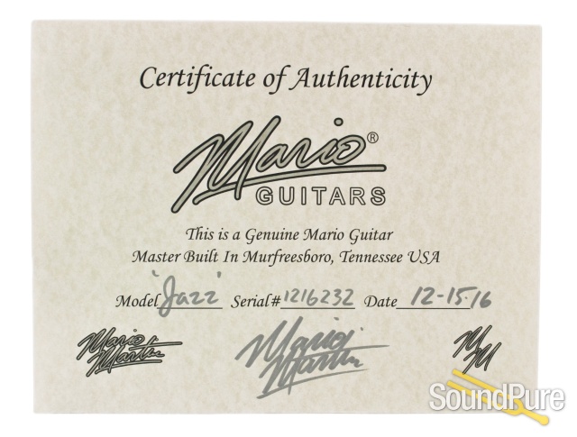 Mario Guitars Jazz-Style Sonic Blue Electric Guitar #1216232 — image 5